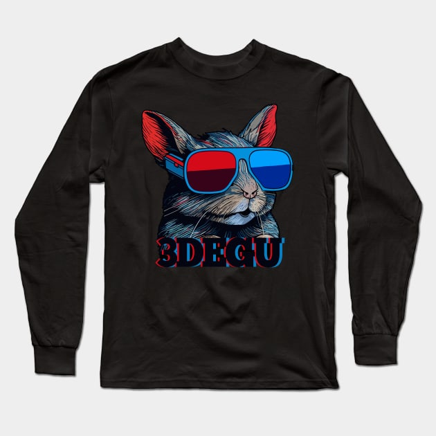 Degu 3D effect pun Long Sleeve T-Shirt by K3rst